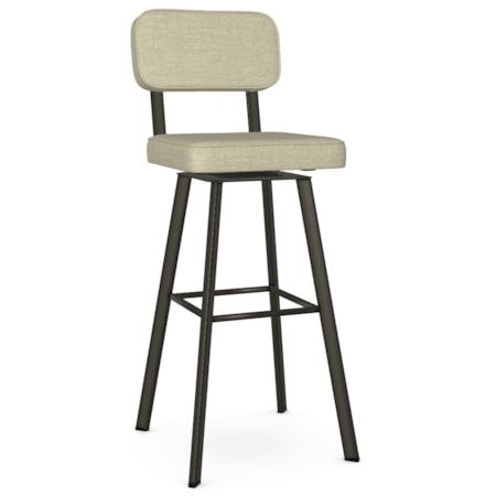 Upholstered Spectator Height Swivel Stool