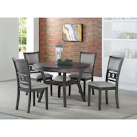 Contemporary 5-Piece Dining Table and Chair Set with Table Storage
