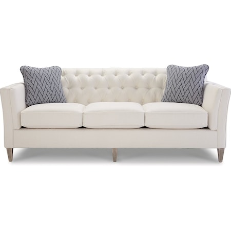 Transitional Premier Sofa with Chesterfield Button Tufting