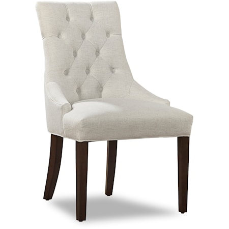 Tufted Host Chair with Slope Arms