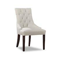 Transitional Tufted Host Chair with Slope Arms