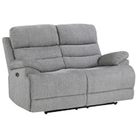 Casual Dual Power Reclining Loveseat with Power Headrests and USB Ports