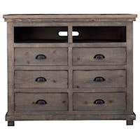 Distressed Pine Media Chest