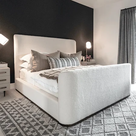 Glam Upholstered Queen Bed