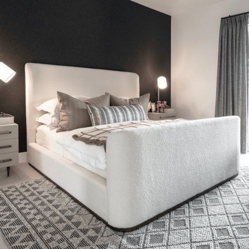 Glam Upholstered Queen Bed
