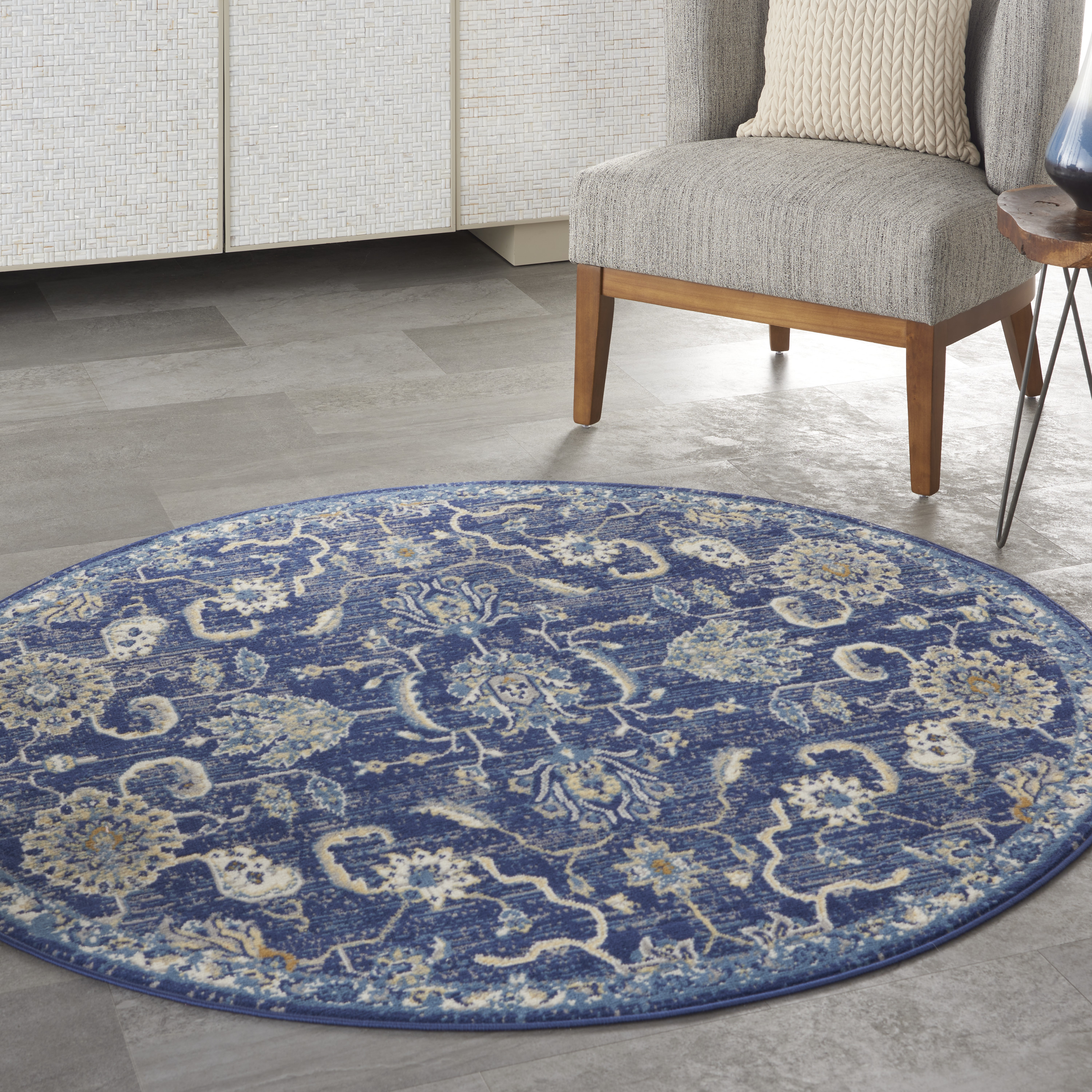 Nourison Grafix 5'3" Round  Rug