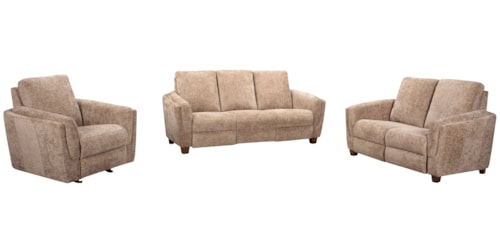 Contemporary 3-Piece Power Reclining Living Set