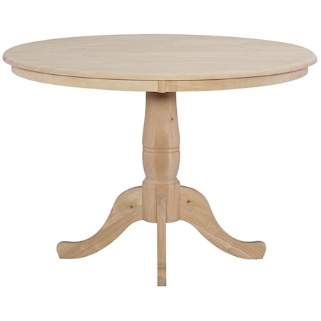 42" Round Table Top w/ Traditional Pedestal