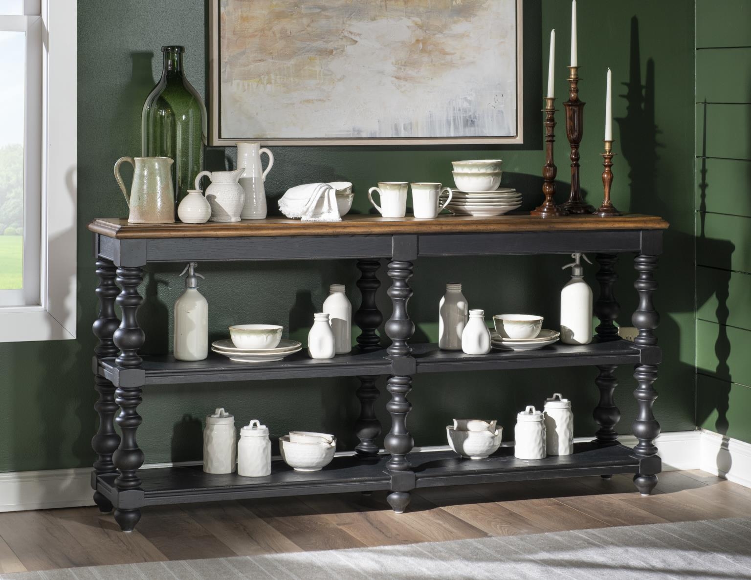 Legacy Classic Vintage Market Turned Bobbin Leg Console Table