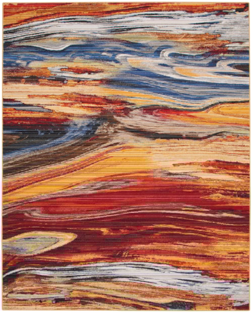 7'9" x 9'9" Lava Flow Rectangle Rug