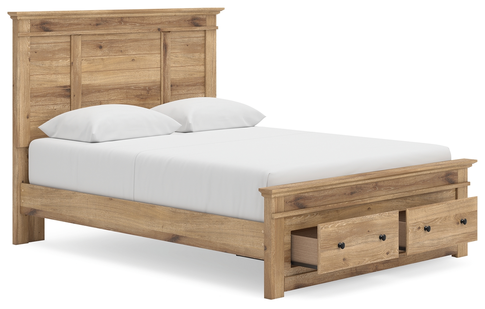 Queen Panel Storage Bed