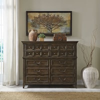 Traditional 10-Drawer Chesser with Felt-Lined Top Drawers