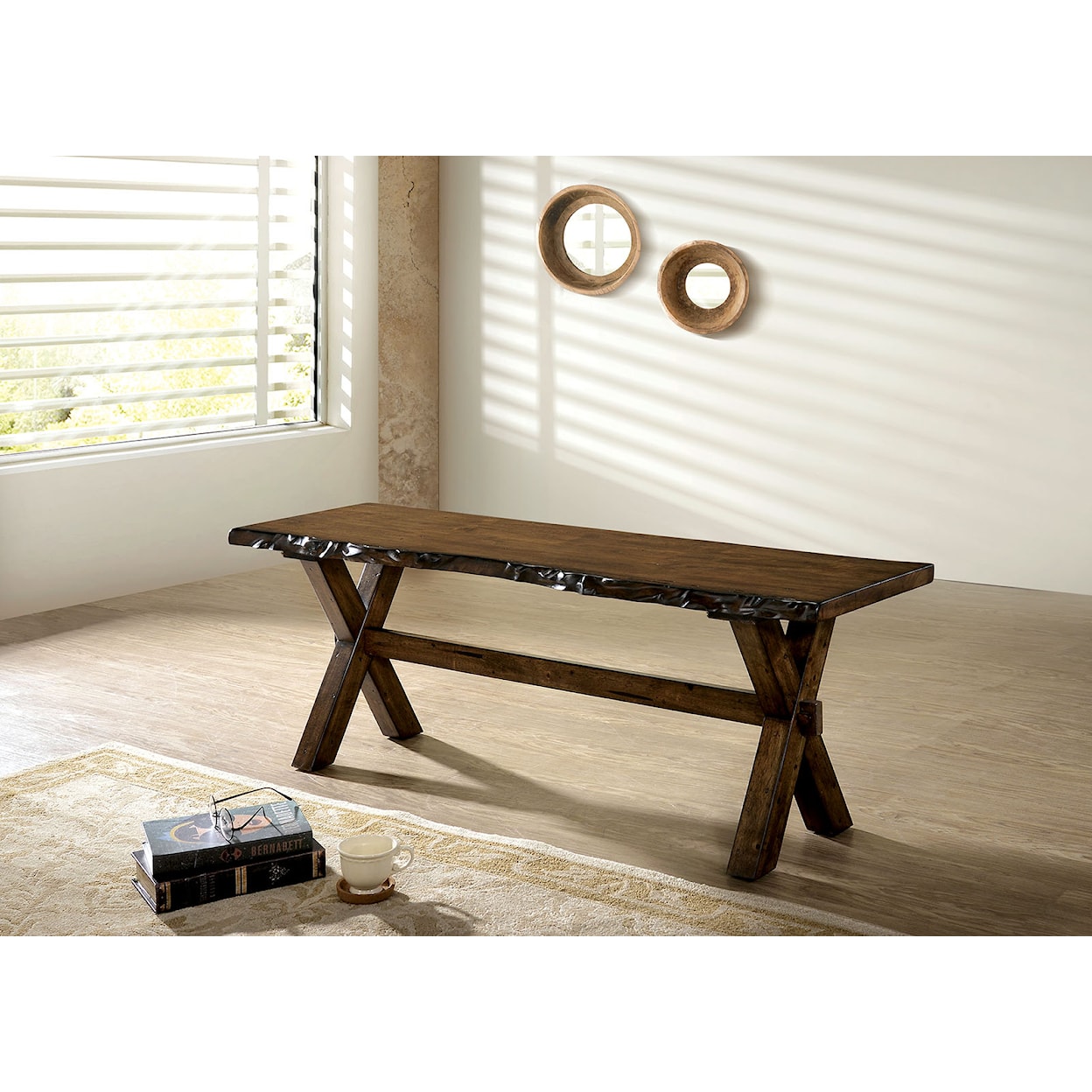 Furniture of America Woodworth Bench