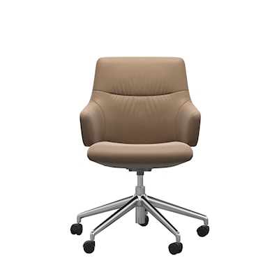 Stressless by Ekornes Stressless Mint Mint Large Low-Back Office Chair w Arms