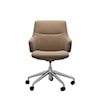 Stressless by Ekornes Stressless Mint Mint Large Low-Back Office Chair w Arms