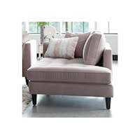 Right Arm Facing Chaise Lounge with Tufted Seat and Toss Pillows
