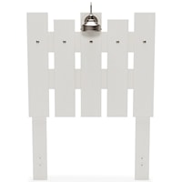 Twin Panel Headboard in Picket Fence Style with Sconce Light