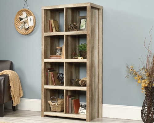 Farmhouse 8-Cube Bookcase with Open Shelving