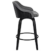 Armen Living Alec Faux Leather 26" Counter Height Swivel Stool