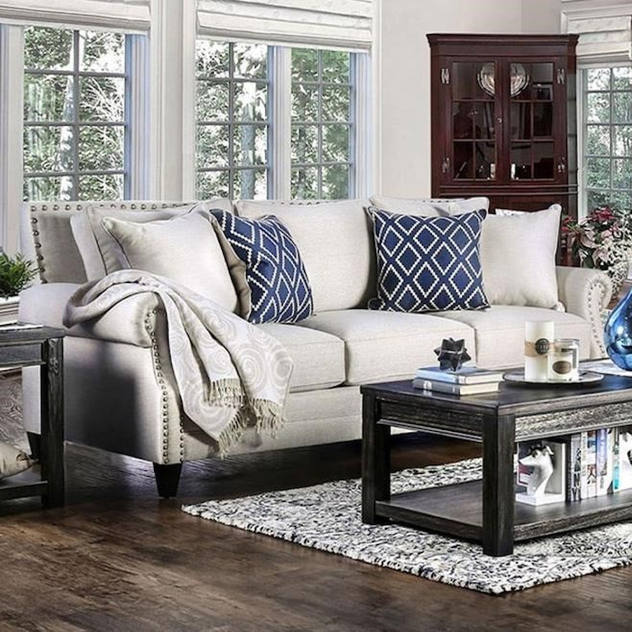 Furniture of America Giovanni Sofa and Loveseat Set