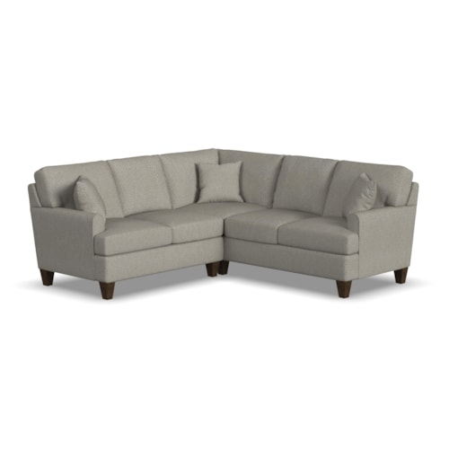 Contemporary Sectional Sofa with Mailbox Arms