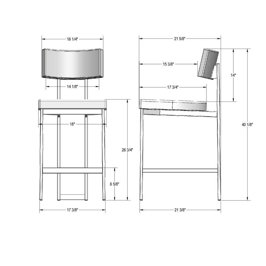 Upholstered Counter Height Dining Stool