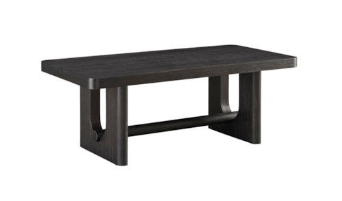 Contemporary Cocktail Table with Dowel Trestle Base