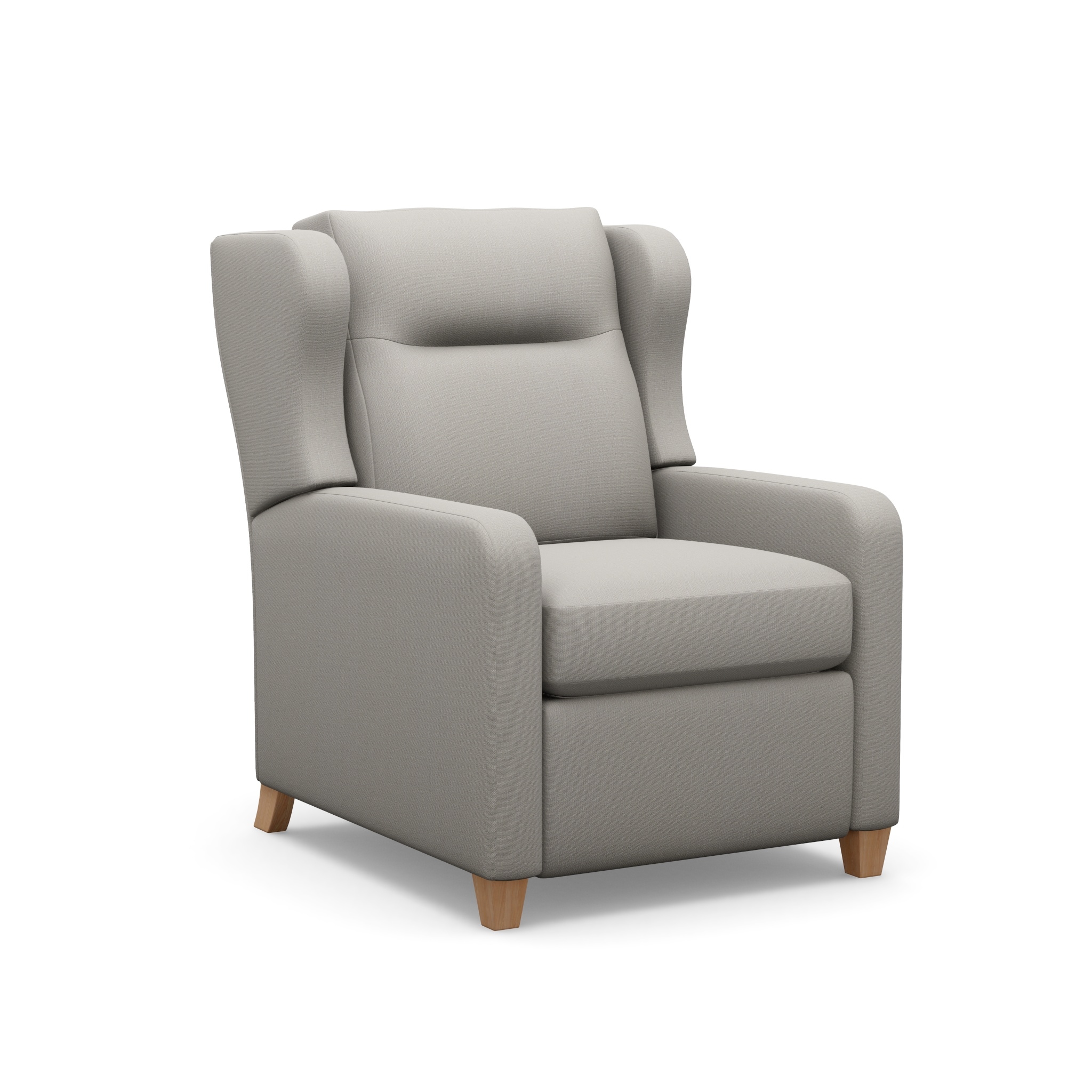 Transitional Wing Back Recliner with Power Headrest