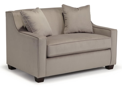 Twin-Size Sleeper Chair with Toss Pillows