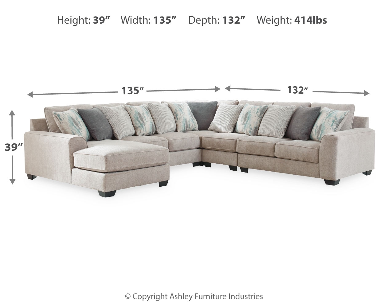 5-Piece Sectional With Chaise