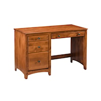 Single Pedestal 4 Drawer Desk