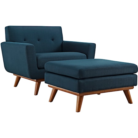 2 Piece Armchair and Ottoman