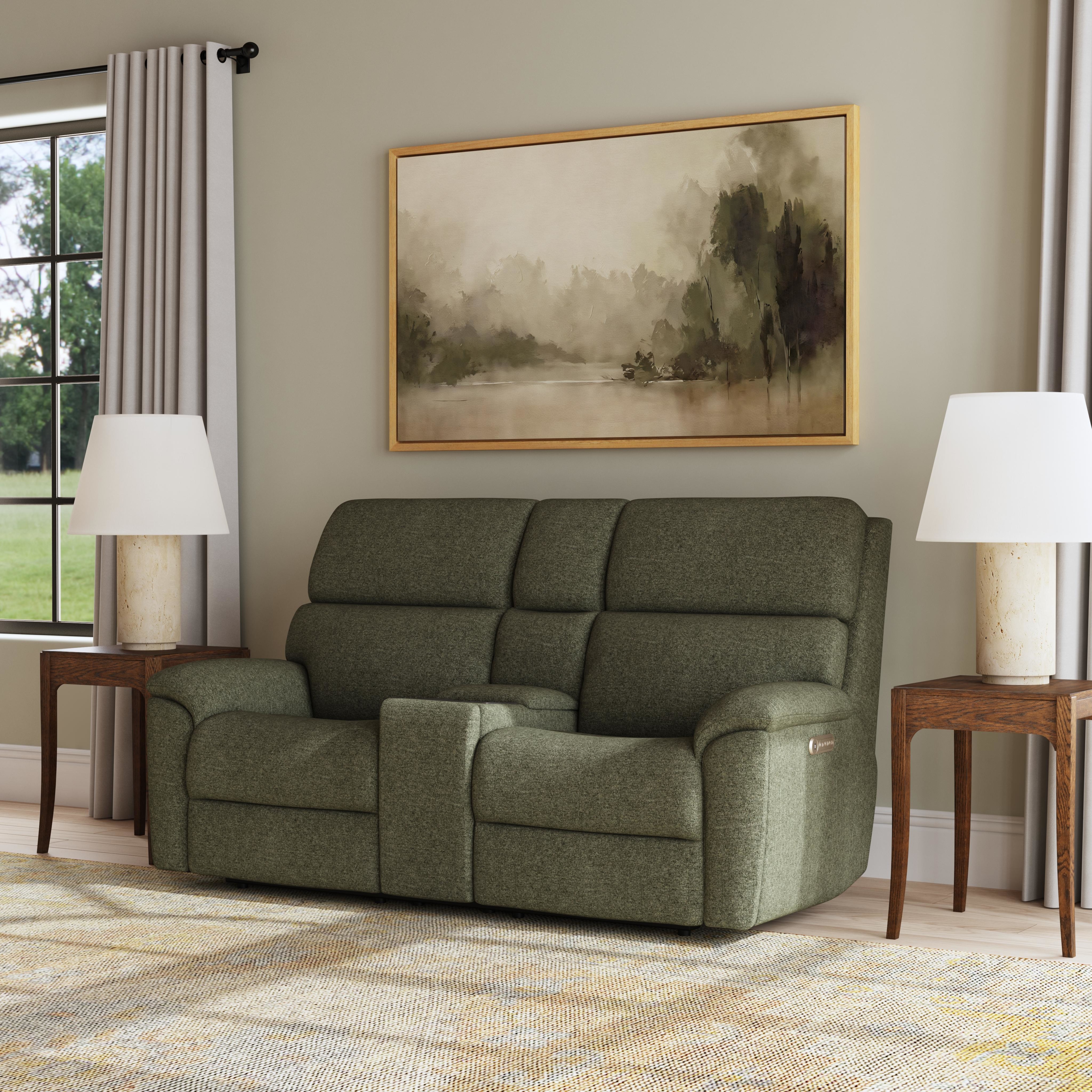 Power Reclining Loveseat with Console