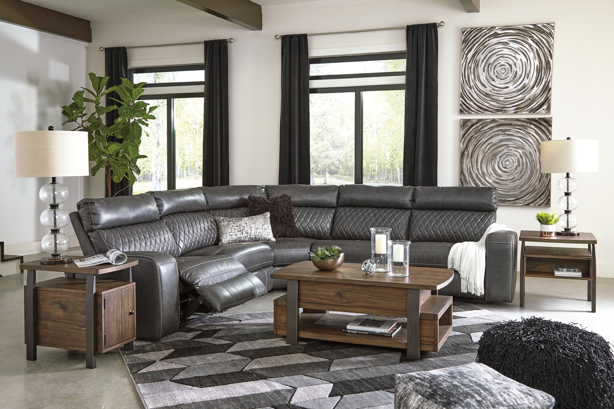 Signature Design by Ashley Samperstone Reclining Sectional