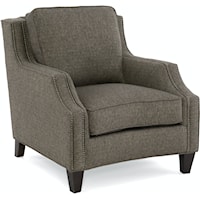 Transitional Accent Chair with Scoop Arm
