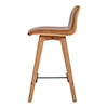 Moe's Home Collection Napoli Napoli Leather Counter Stool Tan