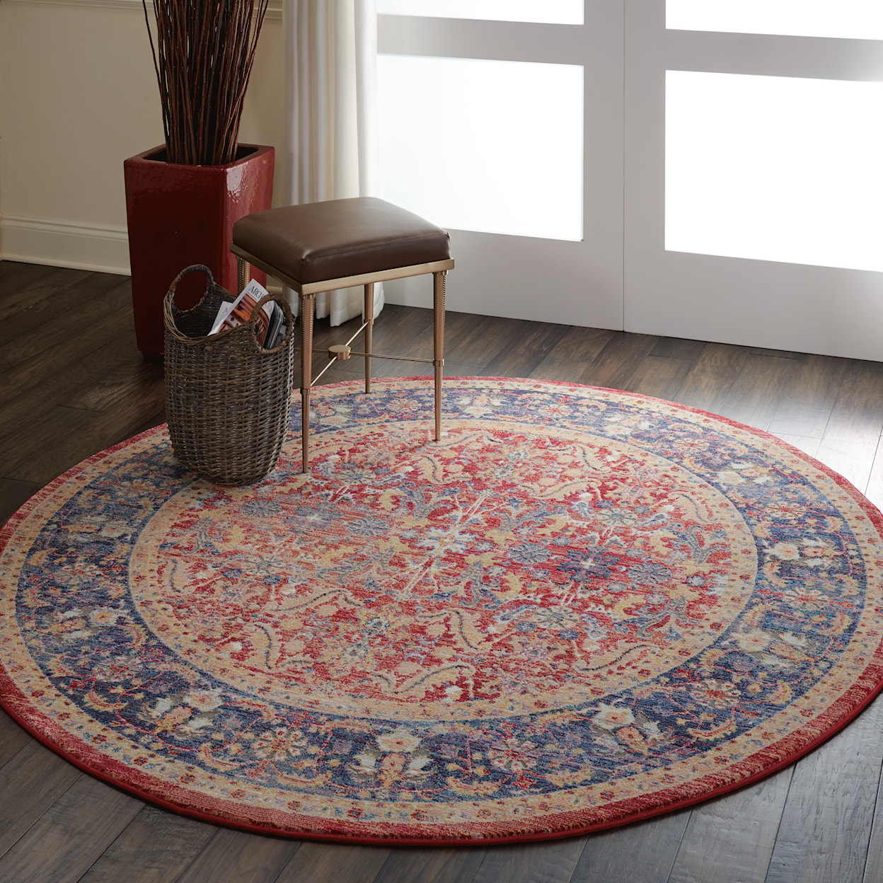 Nourison Ankara Global 4' x Round  Rug