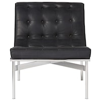 Contemporary Button-Tufted Accent Chair