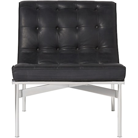 Contemporary Button-Tufted Accent Chair