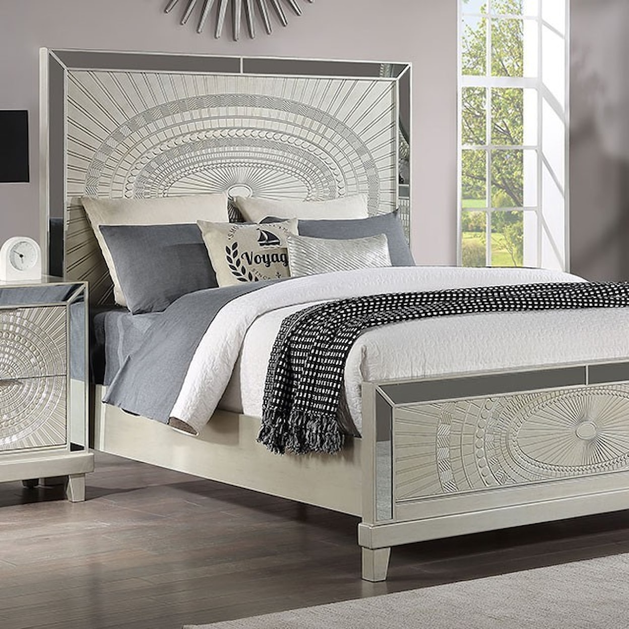 FUSA Valletta King Panel Bed