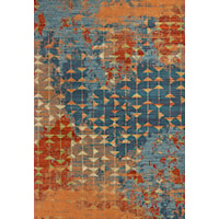 13'2" X 10'2" Blue/Coral Elements Area Rug