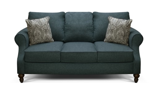 Traditional Sofa with Turned Legs