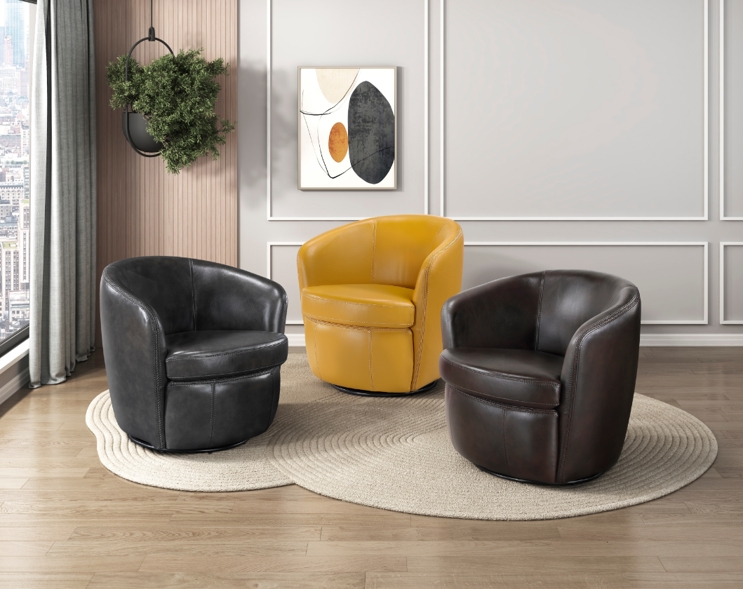 Homelegance Wellington Swivel Barrel Chair