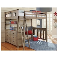 Mission Style Full Loft Bed