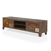 Rustic Media Console with Wire Management