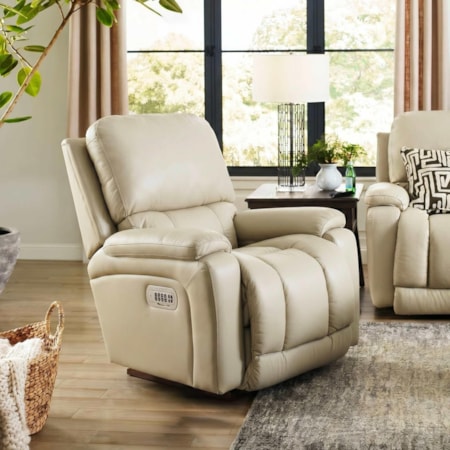 Power Rocking Recliner w/ Headrest & Lumbar
