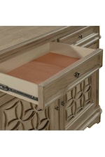 Felt-lined drawer with fully stained interior