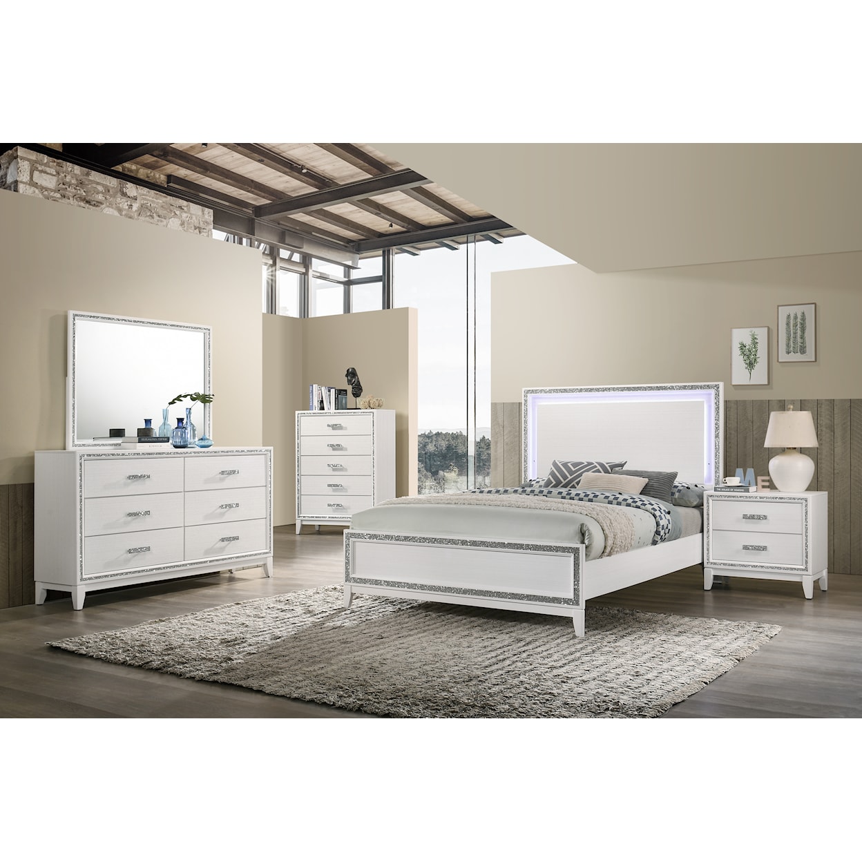 Acme Furniture Haiden Dresser and Mirror Set