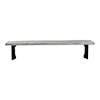 Moe's Home Collection Bent Bent Bench Small Weathered Grey