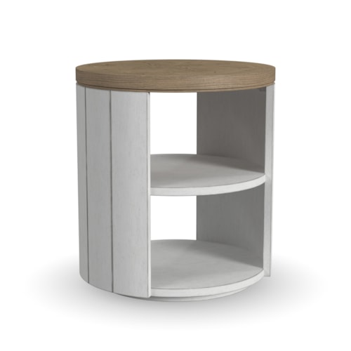 Transitional Round End Table